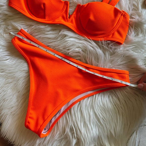 Orange Balconette V Cut Vibrant Bikini - Picture 7 of 11